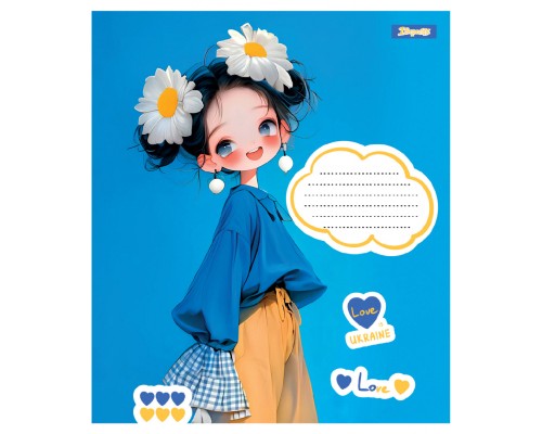 Зошит 1 вересня Free and Happy А5 12 аркушів лінія (768233)