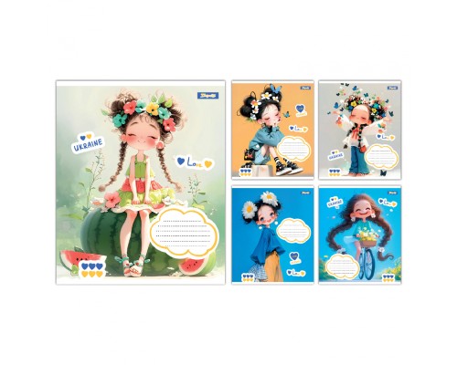 Зошит 1 вересня Free and Happy А5 12 аркушів лінія (768233)