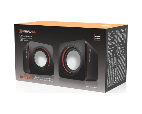 Акустична система REAL-EL S-13 USB Black (EL121100021)