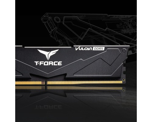 Модуль пам'яті для комп'ютера DDR5 32GB (2x16GB) 6000 MHz T-Force Vulcan Black Team (FLBD532G6000HC38JDC01)