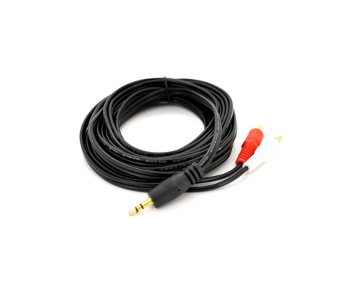 Кабель мультимедійний 3.5mm M to 2xRCA M 3.0m black Voltronic (YT-3.5(M)/2хRCA(M)-3.0Cu)