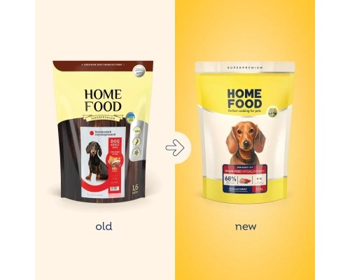 Сухий корм для собак Home Food ADULT MINI Grain-free hypoallergenic з качкою та індичкою 300 г (4820290090194)