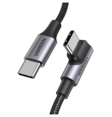 Дата кабель USB-C 2.0 to USB-C 3.0m 90° corner US334 black Ugreen (20583)