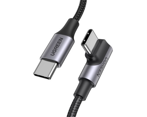 Дата кабель USB-C 2.0 to USB-C 3.0m 90° corner US334 black Ugreen (20583)