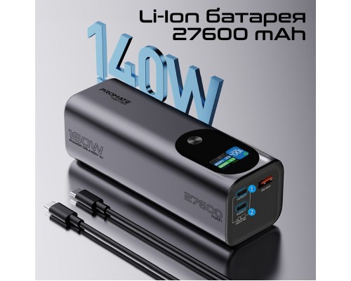 Батарея універсальна Promate 27600mAh PD3.1/140W (titan-160)