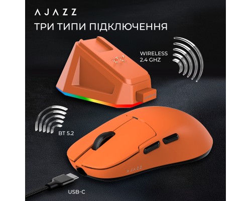 Мишка Ajazz AJ159P MC Wireless/Bluetooth/USB Charging Dock Orange (AJ159P-MC-Orange)