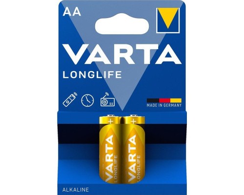 Батарейка Varta AA Longlife лужна * 2 (04106101412) 