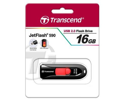 USB флеш накопичувач Transcend 16Gb JetFlash 590 (TS16GJF590K) 