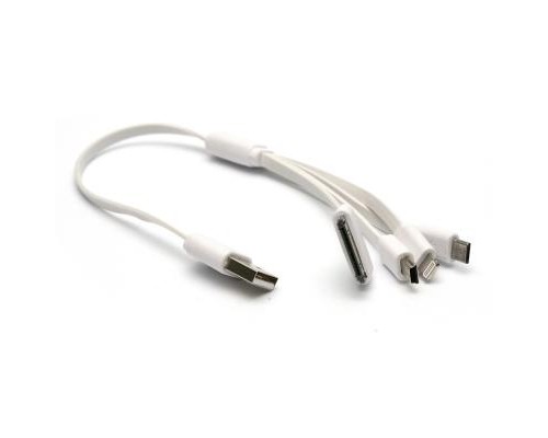 Дата кабель USB 2.0 AM to Lightning + Micro 5P + Mini 5P + Apple 30pin PowerPlant (KABUSBALL)