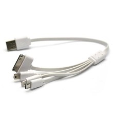 Дата кабель USB 2.0 AM to Lightning + Micro 5P + Mini 5P + Apple 30pin PowerPlant (KABUSBALL)