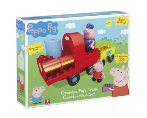 Конструктор Peppa Pig Паровозик дедушки Пеппы 2 фигурки 20 деталей (6033)