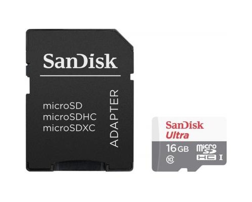 Карта пам'яті SanDisk 16GB microSD Class 10 UHS-I Ultra (SDSQUNS-016G-GN3MA)