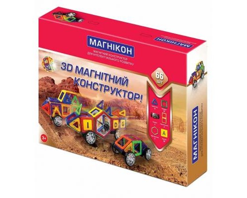 Конструктор Магнікон 66 деталей (MK-66)