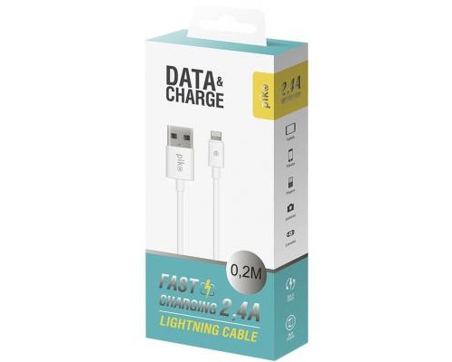Дата кабель USB 2.0 AM to Lightning 0.2m white Piko (1283126493836)