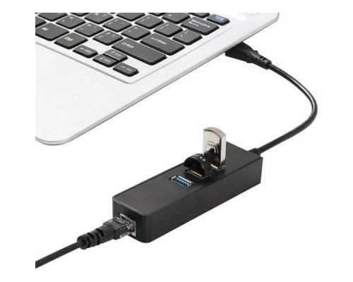 Концентратор Dynamode USB 3.0 Type-A - RJ45 Gigabit Lan, 3*USB 3.0 (USB3.0-Type-A-RJ45-HUB3)