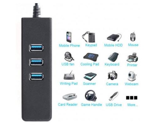 Концентратор Dynamode USB 3.0 Type-A - RJ45 Gigabit Lan, 3*USB 3.0 (USB3.0-Type-A-RJ45-HUB3)