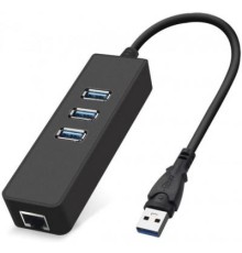 Концентратор Dynamode USB 3.0 Type-A - RJ45 Gigabit Lan, 3*USB 3.0 (USB3.0-Type-A-RJ45-HUB3)