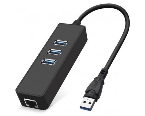 Концентратор Dynamode USB 3.0 Type-A - RJ45 Gigabit Lan, 3*USB 3.0 (USB3.0-Type-A-RJ45-HUB3)
