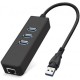Концентратор Dynamode USB 3.0 Type-A - RJ45 Gigabit Lan, 3*USB 3.0 (USB3.0-Type-A-RJ45-HUB3)