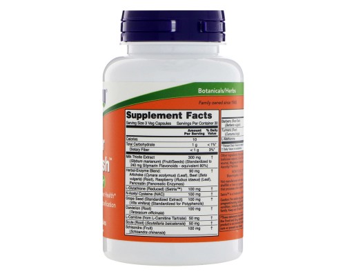 Трави Now Foods Детоксикатор і Регенератор Печінки, 90 гелевих капсул (NOW-02448)