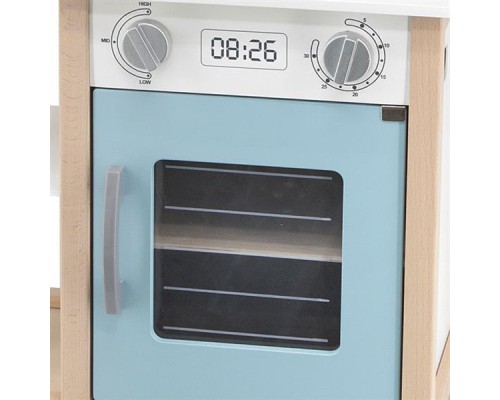 Ігровий набір Viga Toys кухня з дерева з аксесуарами PolarB блакитна (44047)