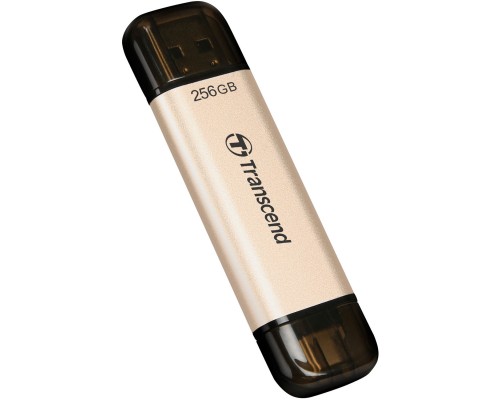 USB флеш накопичувач Transcend 256GB JetFlash 930 Gold-Black USB 3.2/Type-C (TS256GJF930C) 