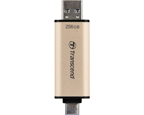 USB флеш накопичувач Transcend 256GB JetFlash 930 Gold-Black USB 3.2/Type-C (TS256GJF930C) 