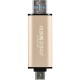 USB флеш накопичувач Transcend 256GB JetFlash 930 Gold-Black USB 3.2/Type-C (TS256GJF930C) 