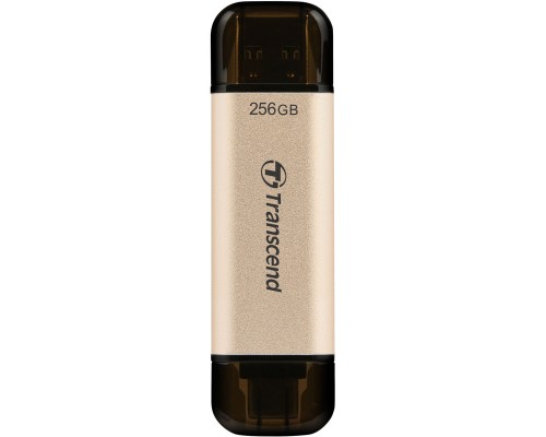 USB флеш накопичувач Transcend 256GB JetFlash 930 Gold-Black USB 3.2/Type-C (TS256GJF930C) 