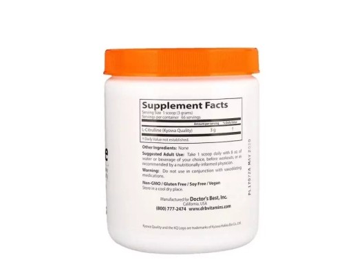 Амінокислота Doctor's Best L-Цитруллин в порошку, L-Citrulline Powder, 200 гр. (DRB-00437) Амінокислота Doctor's Best L-Цитруллин в порошку, L-Citrulline Powder, 200 гр. (DRB-00437)