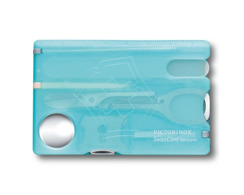 Ніж Victorinox SwissCard NailCare Transparent Blue (0.7240.T21)