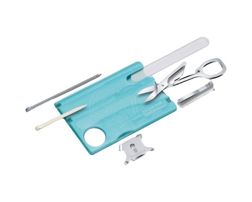 Ніж Victorinox SwissCard NailCare Transparent Blue (0.7240.T21)