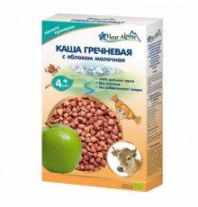 Дитяча каша Fleur Alpine молочна гречана з яблуком 200 г (4006303632173)