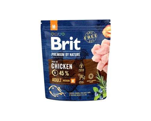 Сухий корм для собак Brit Premium Dog Adult M 1 кг (8595602526345)