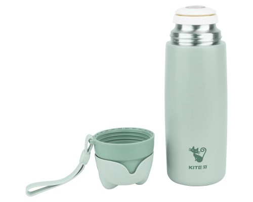 Поїльник-непроливайка Kite термос Сat, зелений, 350 мл (K21-376-03)