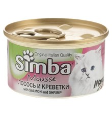 Консерви для котів Simba Cat Wet лосось та креветки 85 г (8009470009430)