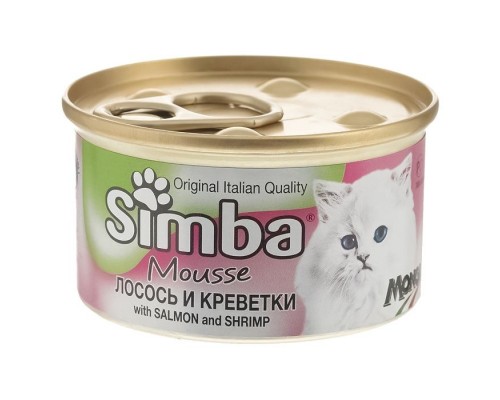 Консерви для котів Simba Cat Wet лосось та креветки 85 г (8009470009430)