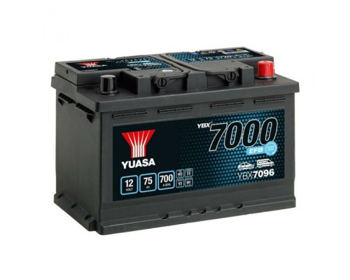 Акумулятор автомобільний Yuasa 12V 75Ah EFB Start Stop Battery (YBX7096)