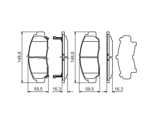 Гальмівні колодки Bosch 0 986 424 722