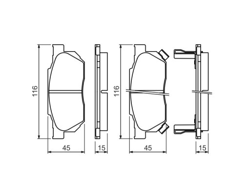 Гальмівні колодки Bosch 0 986 490 440