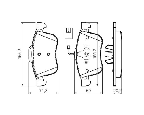 Гальмівні колодки Bosch 0 986 494 465