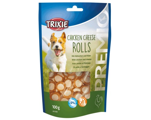 Ласощі для собак Trixie PREMIO Chicken Cheese Rolls 100 г (4011905315898)