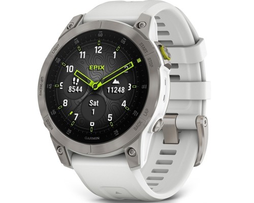Смарт-годинник Garmin EPIX gen 2, Sapphire,White,Titanium, GPS (010-02582-21)