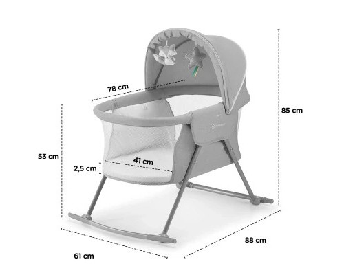 Ліжечко Kinderkraft гойдалка Lovi Beige 3 в 1 (5902533913527)