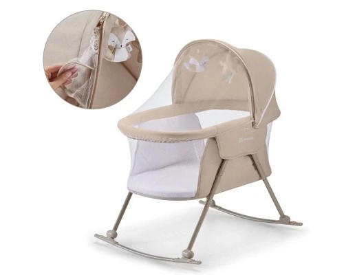Ліжечко Kinderkraft гойдалка Lovi Beige 3 в 1 (5902533913527)
