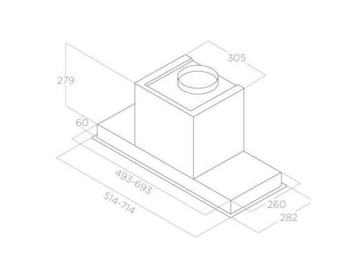 Витяжка кухонна Elica HIDDEN 2.0 IXGL/A/52