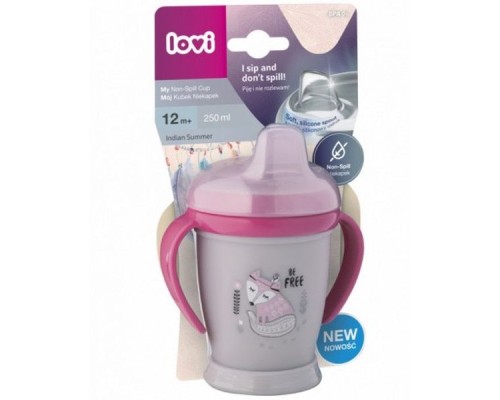 Поїльник-непроливайка Lovi Indian Summer Junior 250 мл Рожевий (35/346girl)