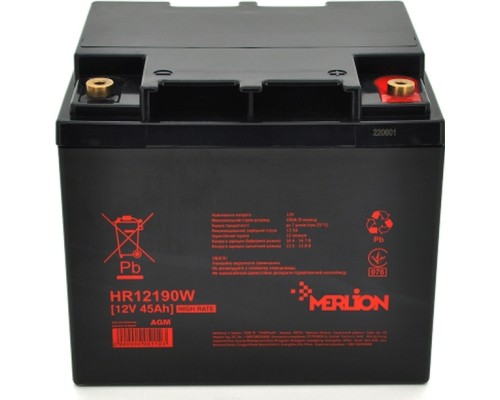 Батарея до ДБЖ Merlion HR12190W, 12V 45Ah (HR12190W) 