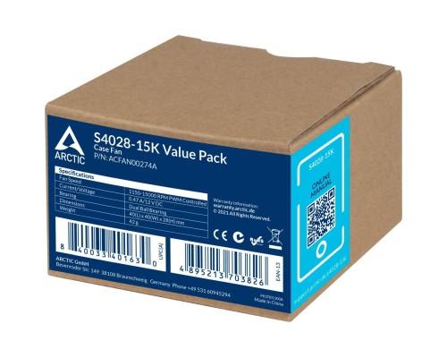 Кулер до корпусу Arctic 40MM/5PCS (ACFAN00274A)