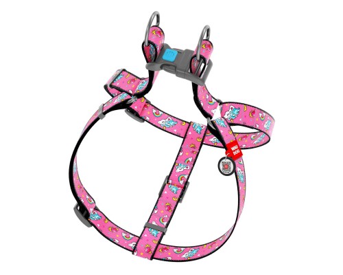 Шлея для собак WAUDOG Nylon з QR паспортом анатомічна 